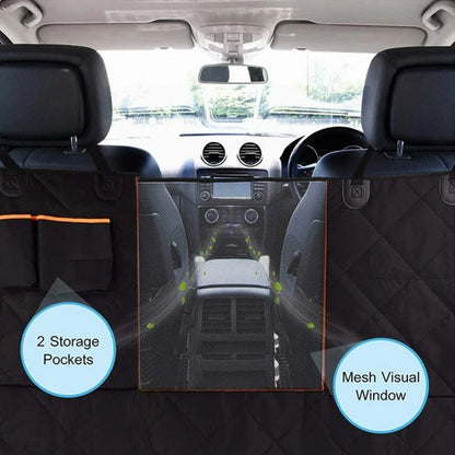 Vehicle Rear Seat Protection Mat for Pets, Oxford Fabric Waterproof Scratch Resistant Pet Car Back Seat Cushion, Non-slip Dog Seat Cover Suitable for Outdoor Driving and Pet Travel
