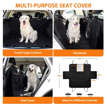 Vehicle Rear Seat Protection Mat for Pets, Oxford Fabric Waterproof Scratch Resistant Pet Car Back Seat Cushion, Non-slip Dog Seat Cover Suitable for Outdoor Driving and Pet Travel