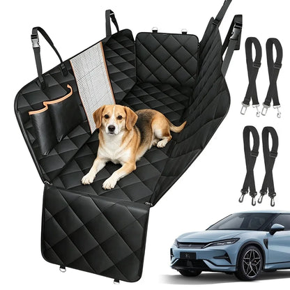 Vehicle Rear Seat Protection Mat for Pets, Oxford Fabric Waterproof Scratch Resistant Pet Car Back Seat Cushion, Non-slip Dog Seat Cover Suitable for Outdoor Driving and Pet Travel