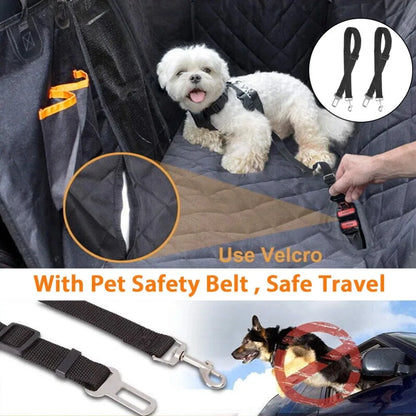 Vehicle Rear Seat Protection Mat for Pets, Oxford Fabric Waterproof Scratch Resistant Pet Car Back Seat Cushion, Non-slip Dog Seat Cover Suitable for Outdoor Driving and Pet Travel