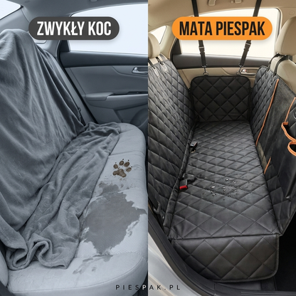 Porównanie — zwykły koc kontra mata PiesPak